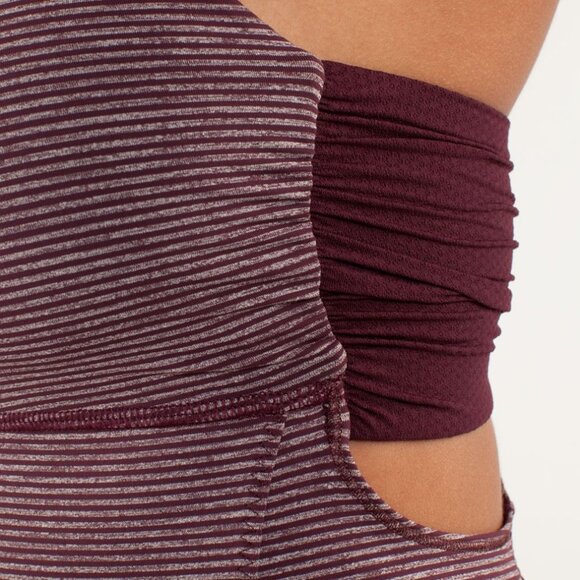 NEW Lululemon Turbo Tank Tonka Stripe Bordeaux Drama / Heathered Bordeaux Drama - Picture 5 of 13
